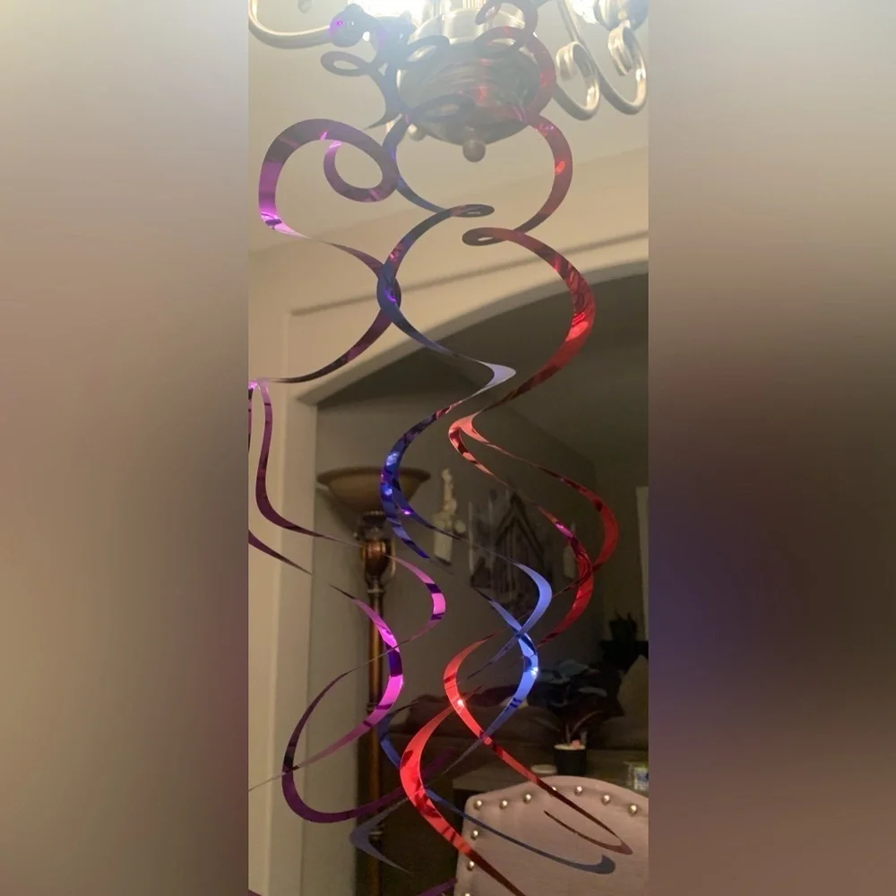 Metallic & Matte Foil Hanging Swirlies, perfect for parties, EUC, 18 swirlies